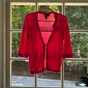 Pink Sheer Open Cardigan